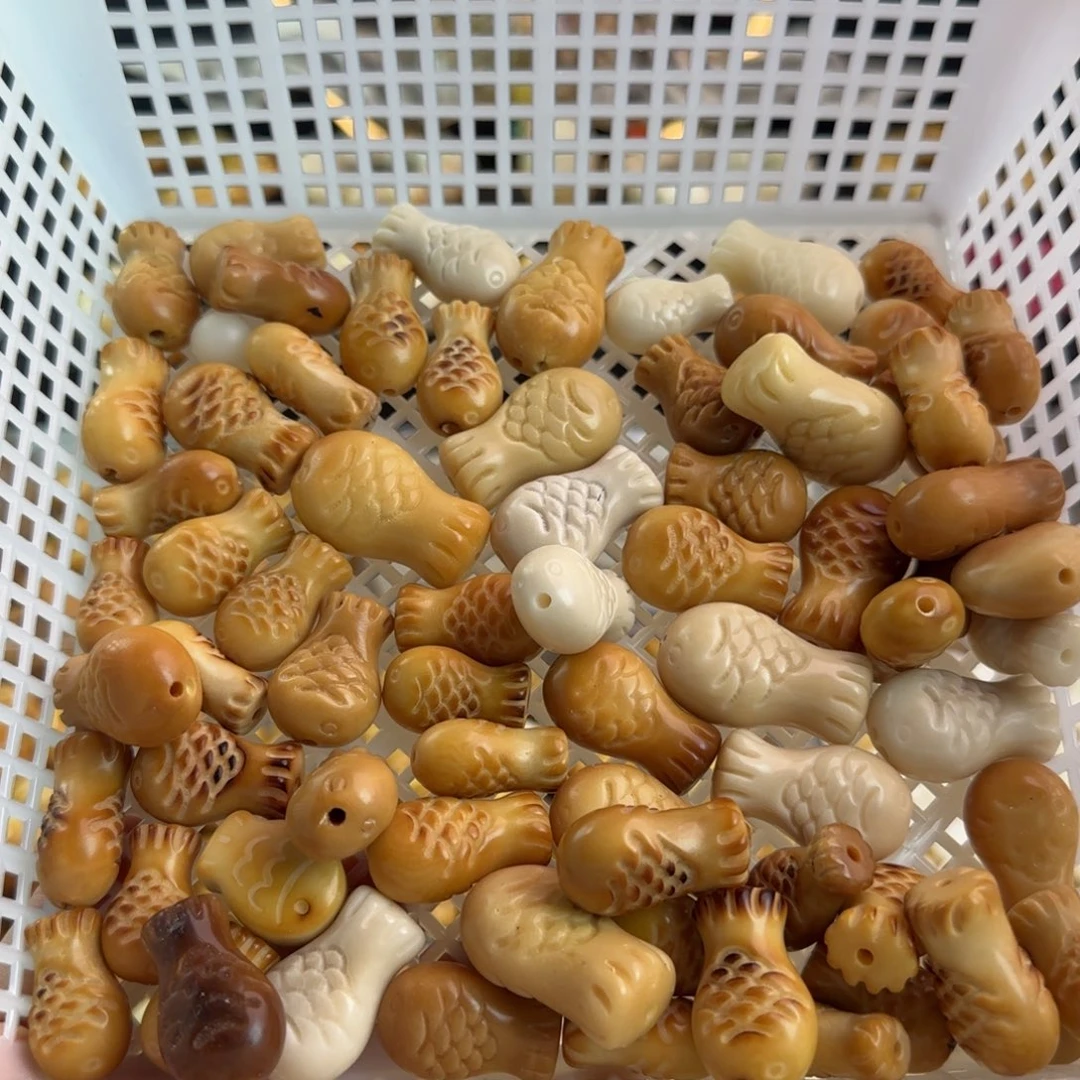 手串菩提根/象牙果瑕疵牙果大鱼10颗有裂
