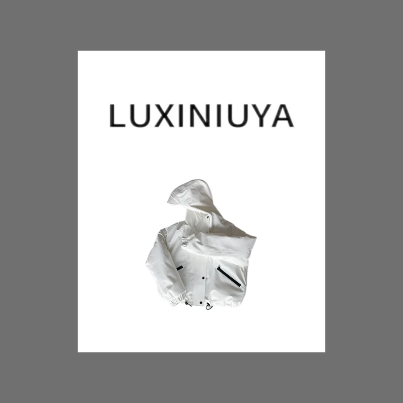 【LUXINIUYA】轻氧日记  新款时尚连帽防风冲锋衣棉服外套#CX2261