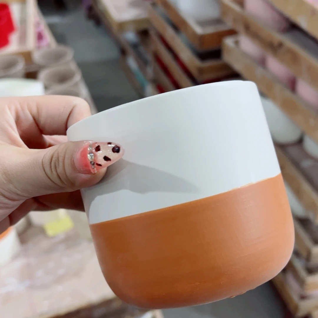 有孔，陶瓷花盆满10米包邮发货