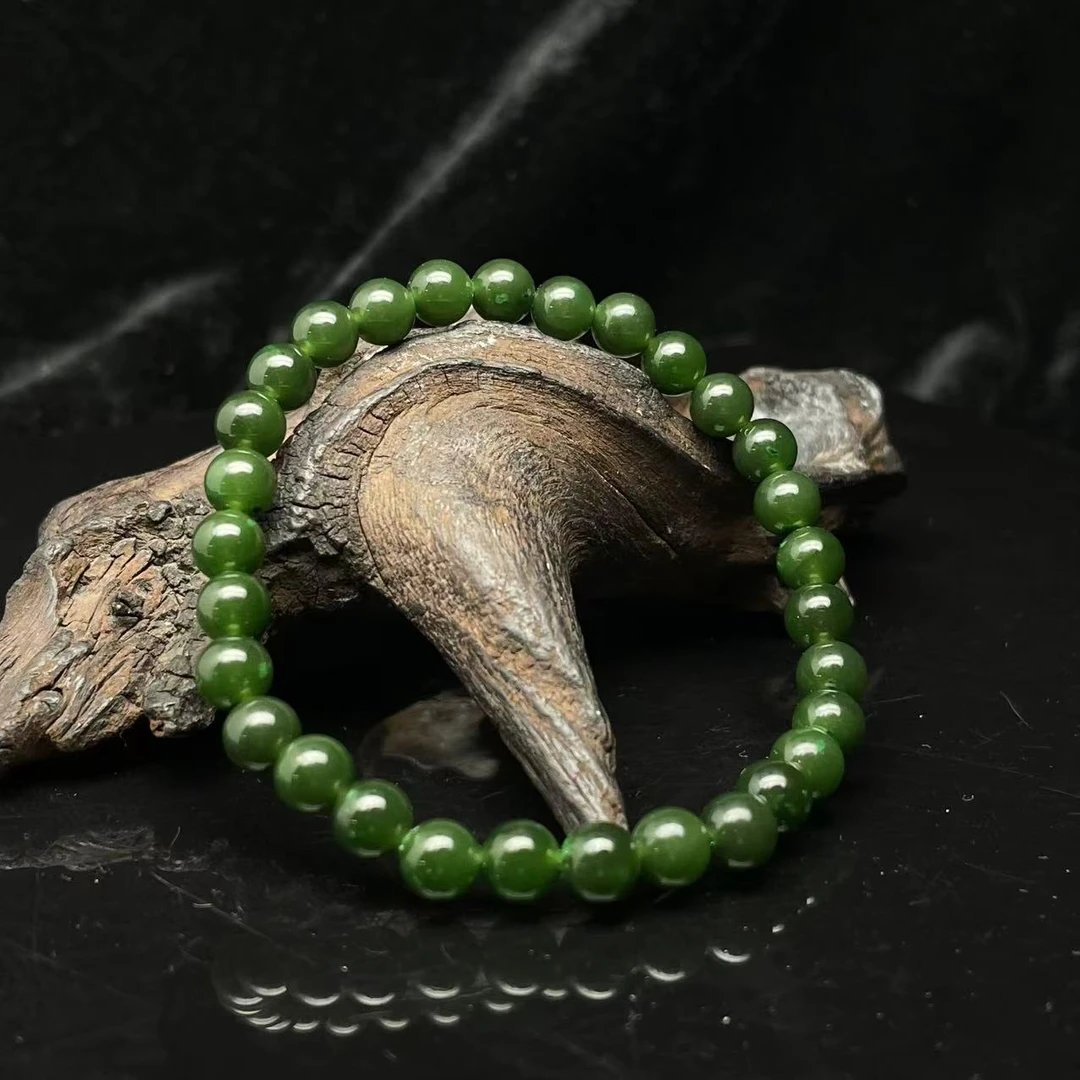 A1579  和田玉碧玉手串  QQ923510