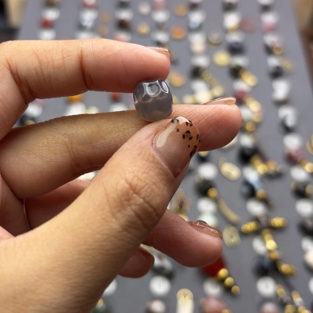 玛瑙/玉髓未镶嵌文玩配饰11mm