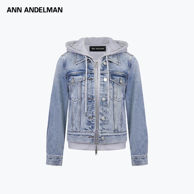 ANN ANDELMAN 25秋冬 时尚设计宽松保暖假两件牛仔外套