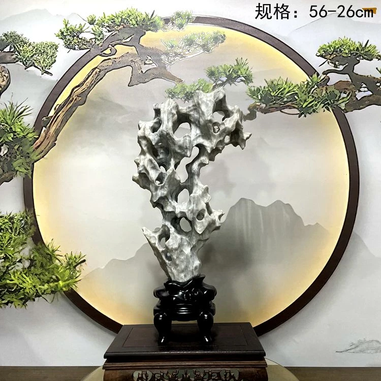 文房案头新中式精美天然原奇石室内客厅桌面玄关摆件家居装饰品