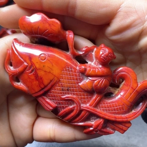 白玉菩提吊坠摆件
