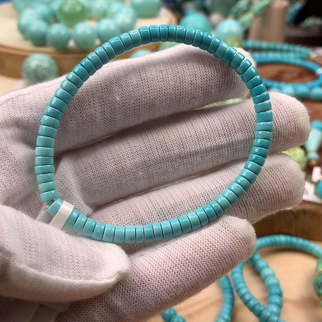 绿松石未镶嵌珠宝奇石4.5mm