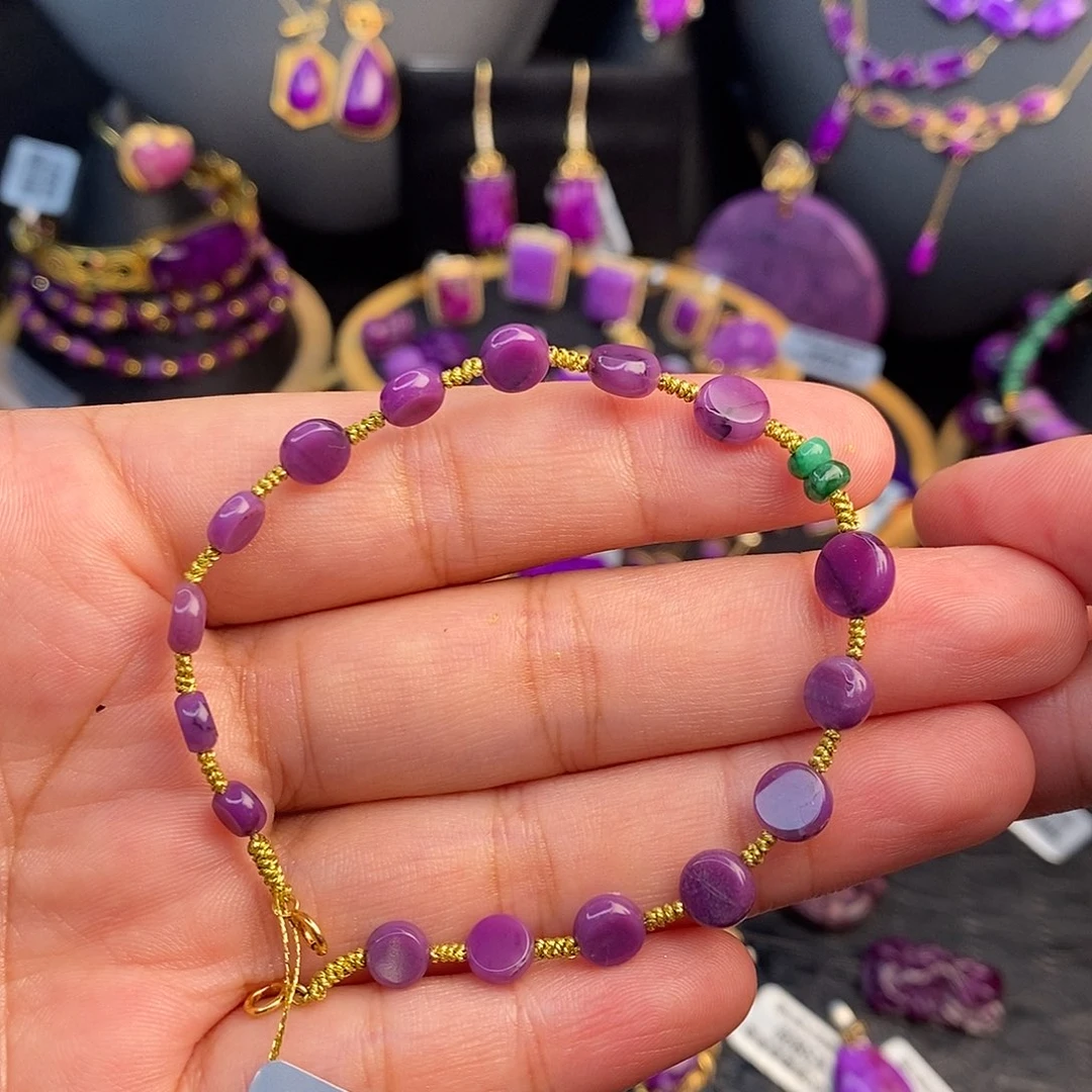 苏纪石（舒俱来）18K金镶嵌手串