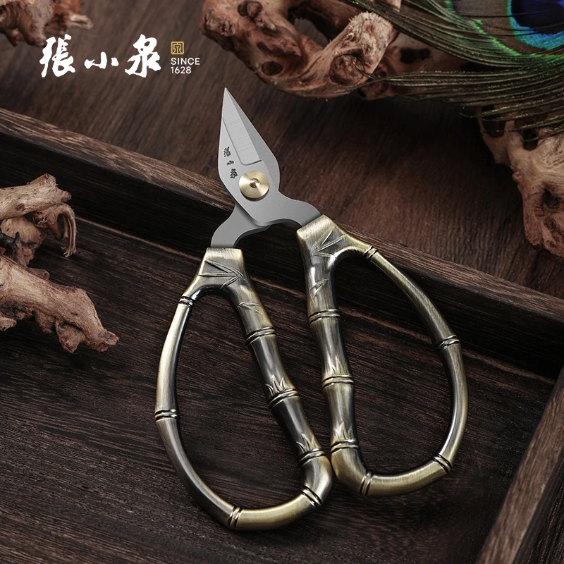 张小泉竹节指甲剪红古铜
