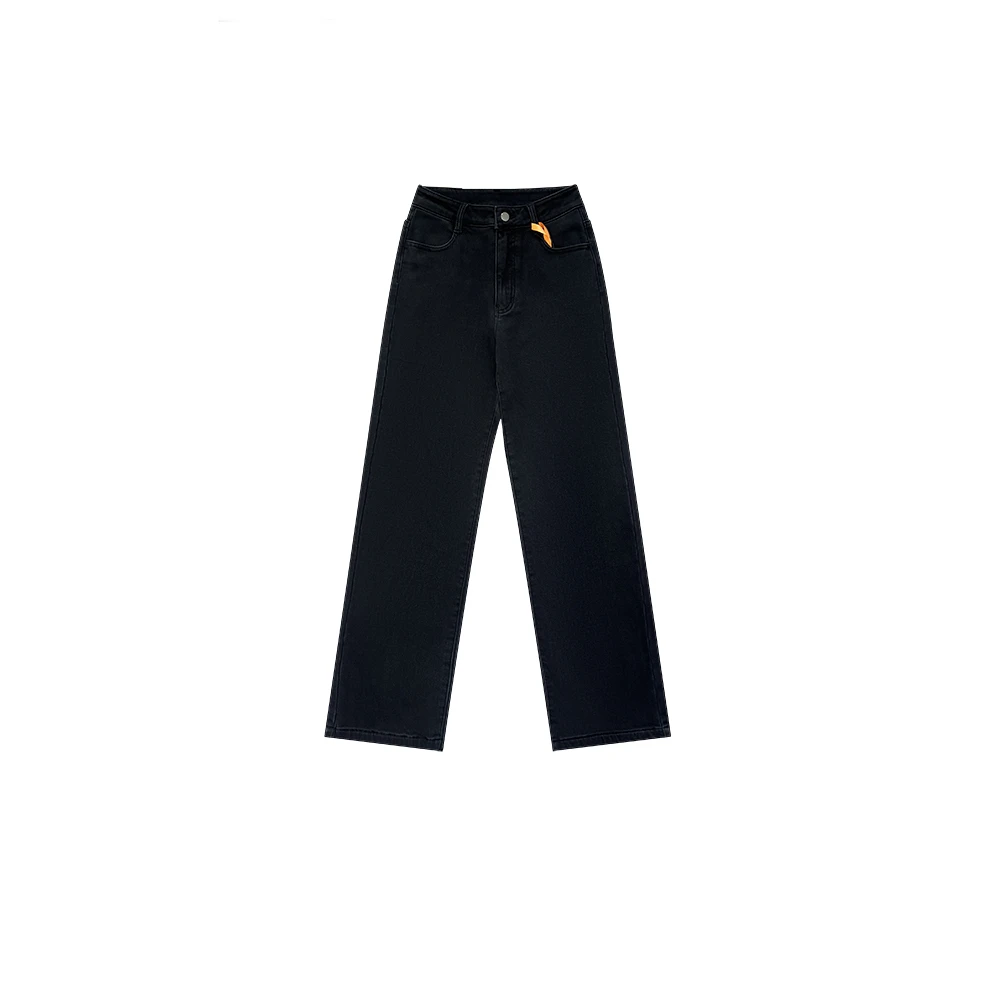 【新品上市】舒适加绒百搭秋冬牛仔裤休闲保暖时尚直筒女裤KZ0105