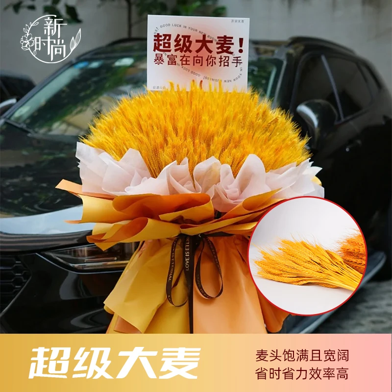 天然超级黄金麦穗干花花束开业大麦客厅田园装饰摆件仿真插花道具