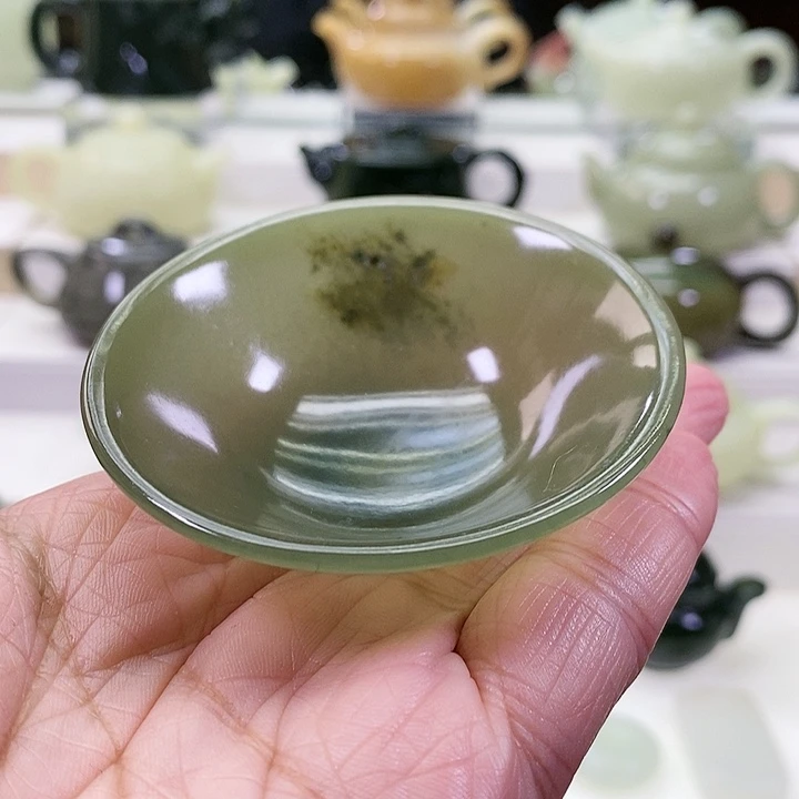 未镶嵌和田玉挂件茶杯40m l
