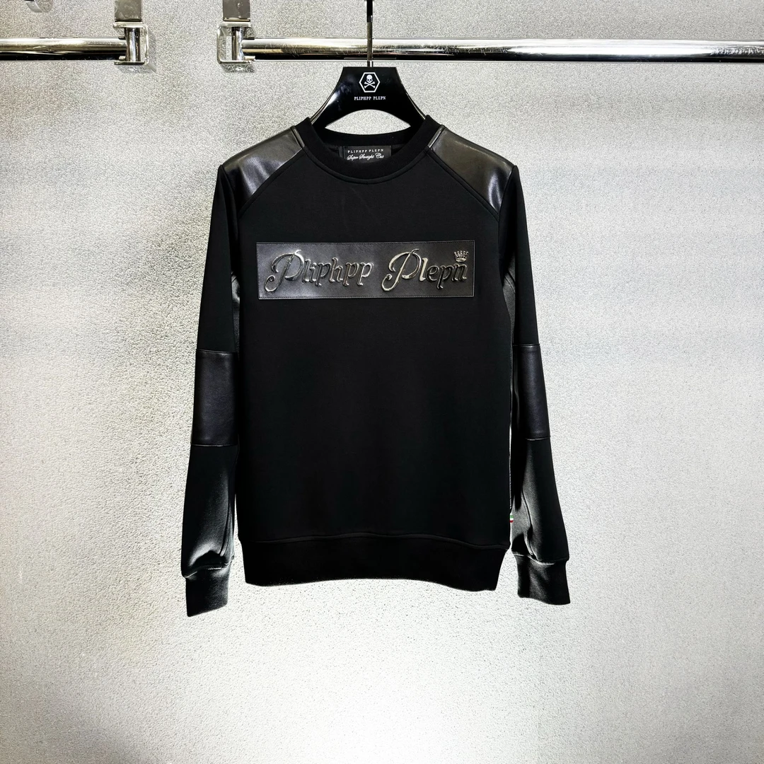 PLIPHPP PLEPN正品PP秋冬双P3.0空气棉拼皮修身男士休闲卫衣W6602