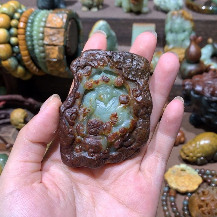 岫岩河磨玉（透闪石质玉）未镶嵌挂件