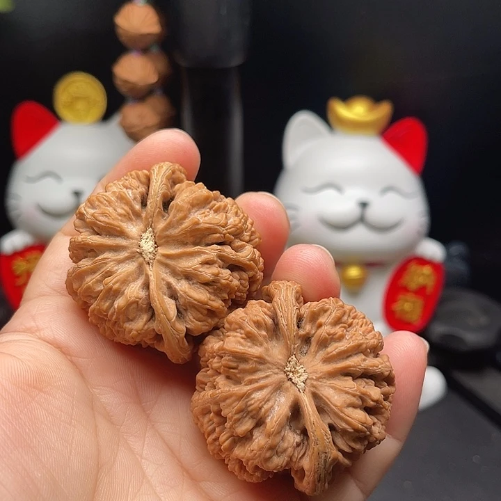 把件桃核粗筋45三角