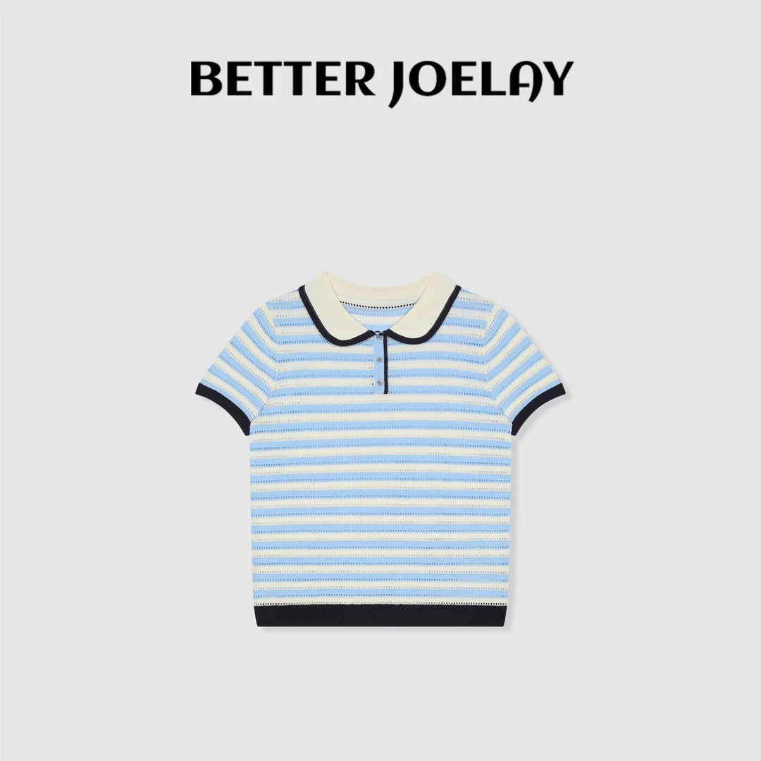 （M）BETTER JOELAY-小版【蓝莓气泡水】时尚可爱短袖T恤休闲LL5886