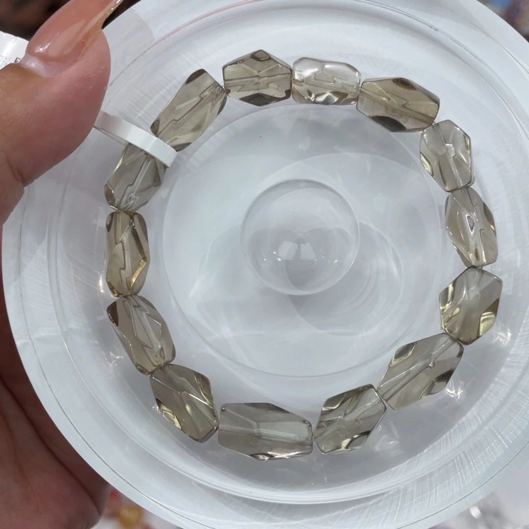 未镶嵌水晶手串016茶水晶随行9m+