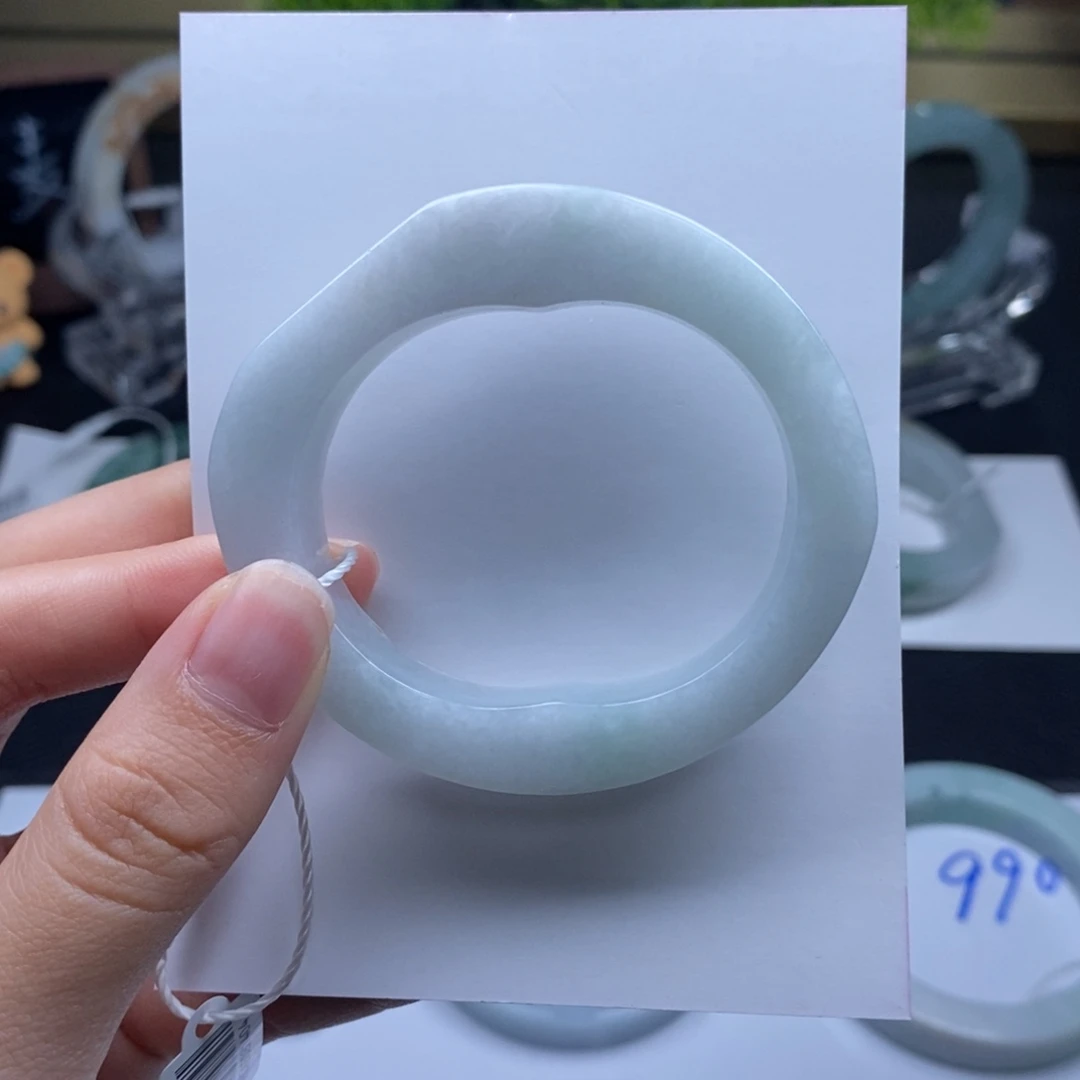 未镶嵌手镯定制翡翠0包容种水贵妃50-53