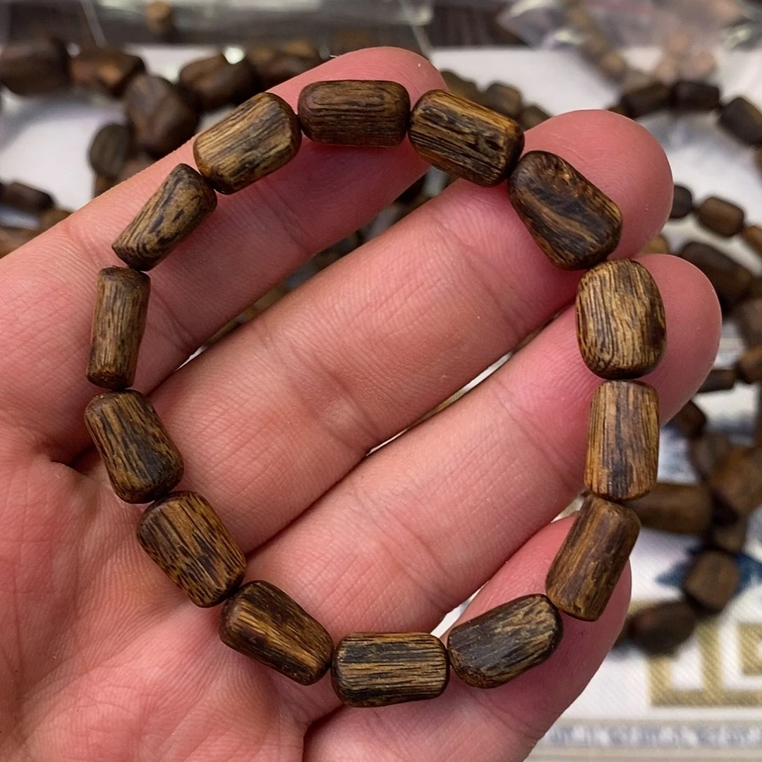 沉香手串5.6g 9分沉海南种植棋楠随型