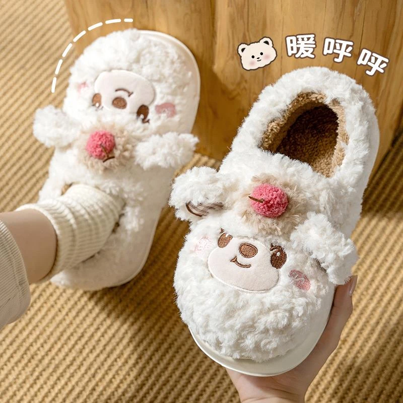 可爱棉鞋女士新款秋冬季室内家居包跟棉拖鞋加绒拖鞋冬天外穿