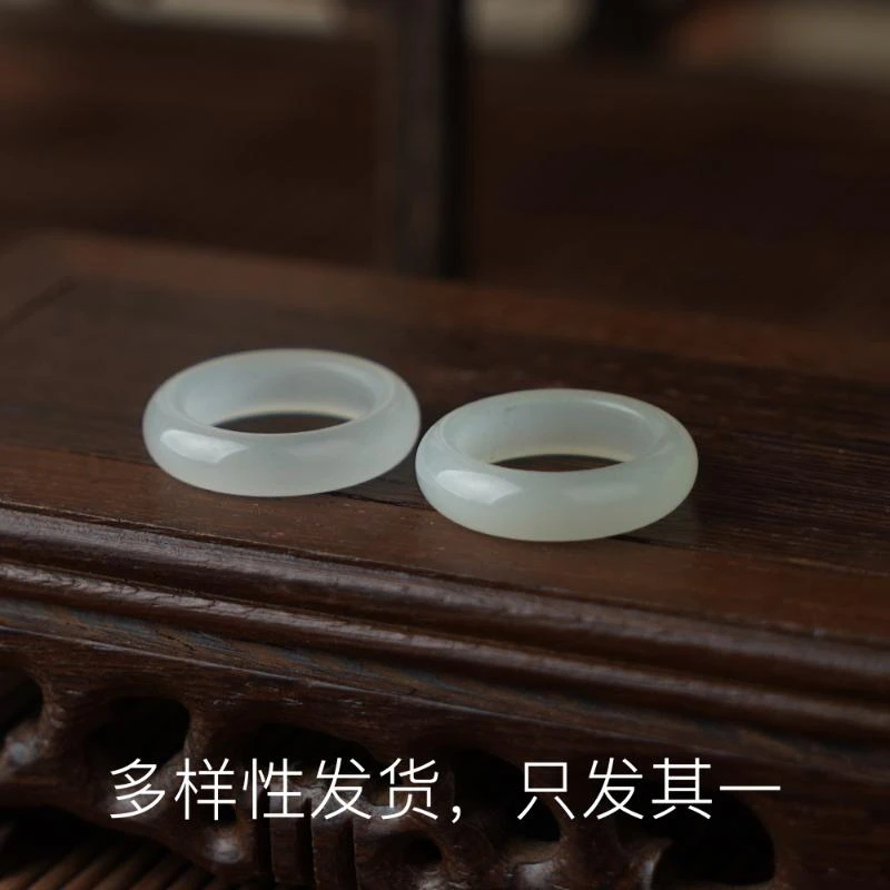 【五哥】和田玉羊脂白玉戒指【多样性发货，发一件】