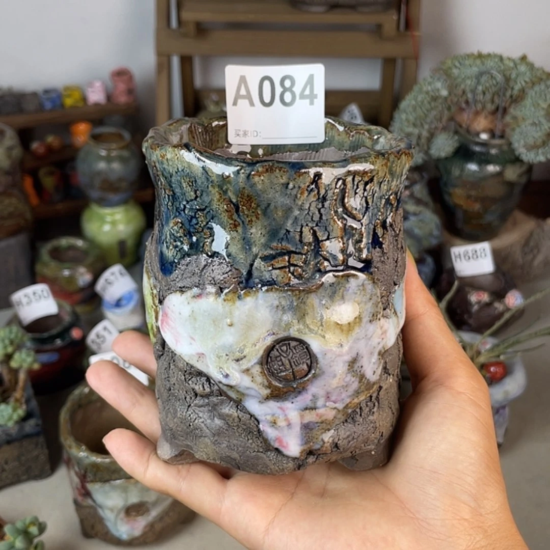 孤品油画山石中号老桩 内口7.7左右 百搭