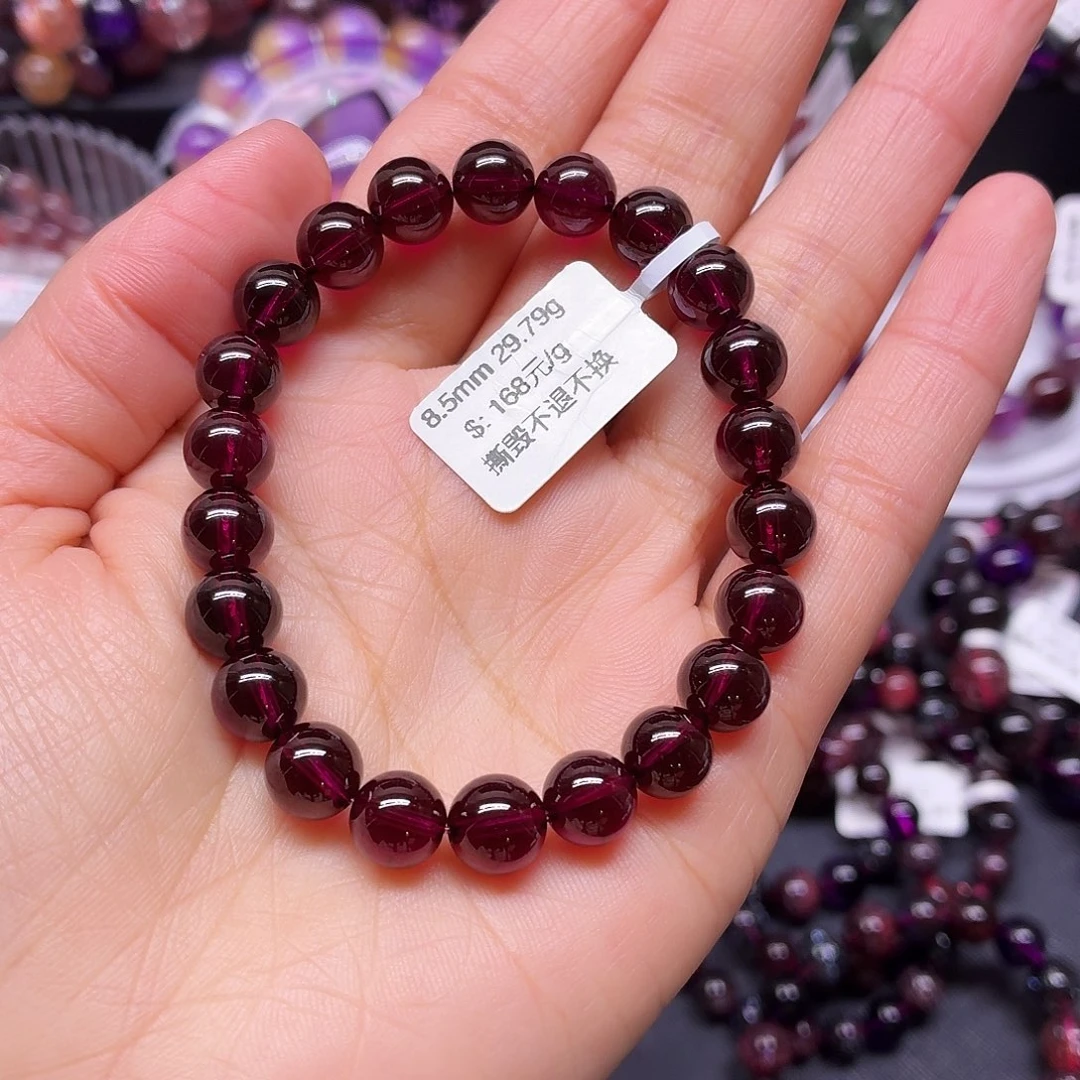 石榴石（紫牙乌）手链未镶嵌手链