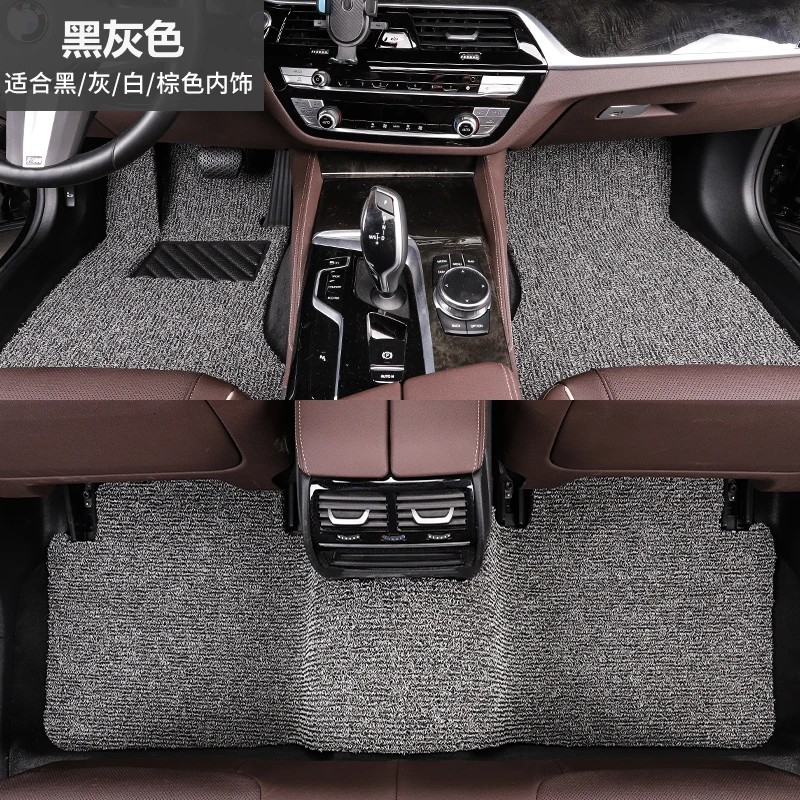 汽车脚垫单个主副驾驶连体后排耐脏透气专车定制可裁剪厚丝圈脚垫