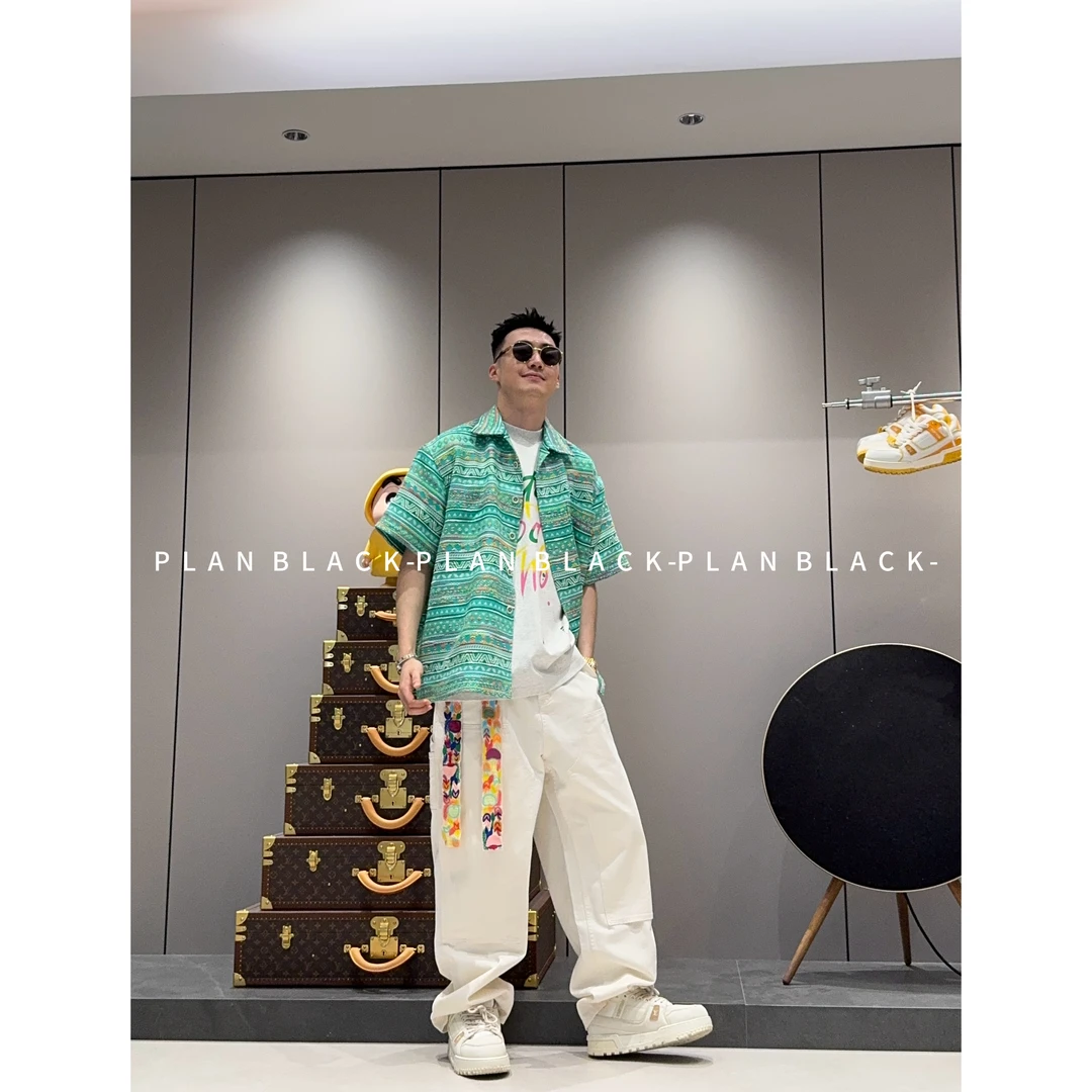 RICH陈发财【西格玛·海岛】夏天的治愈！超出片的情侣衬衫外搭6838
