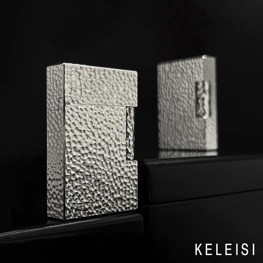 KELEISI克雷斯【L2小号陨石坑】高档钢音纯铜朗声侧滑式朗声打火机