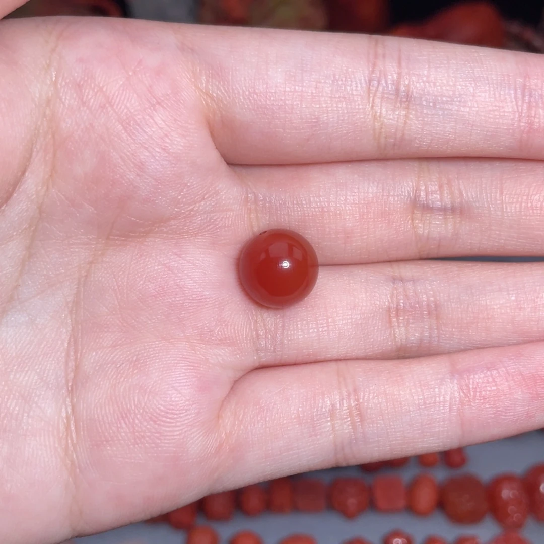 南红玛瑙瓦西圆珠11mm+未镶嵌