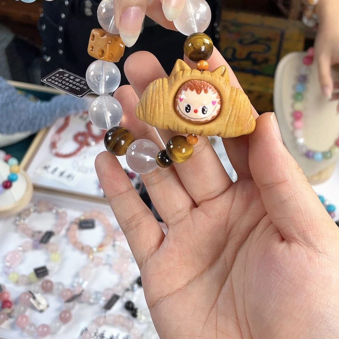 水晶手链银S925镀金镶嵌