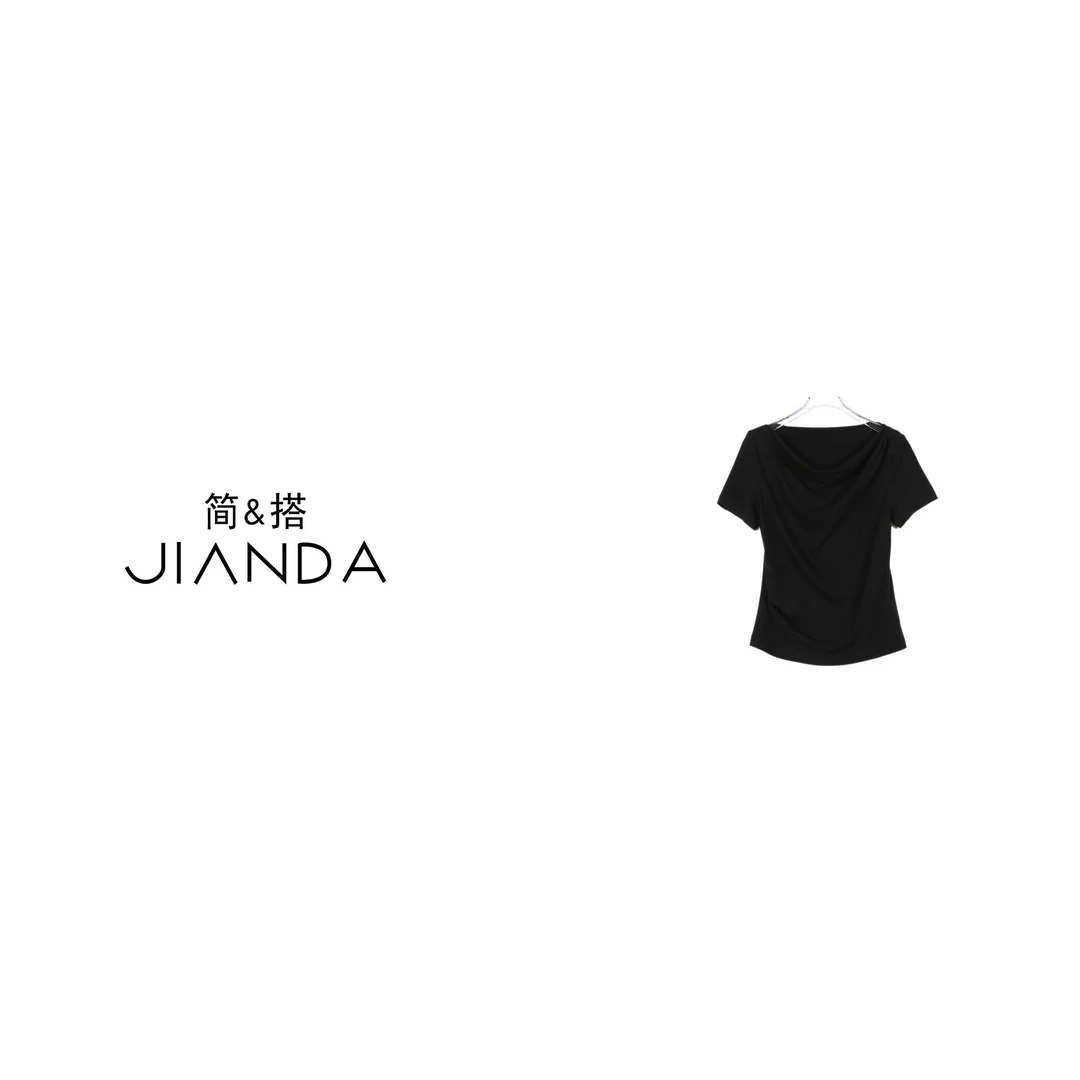 简&搭【千屿Sheila】荡领小蛮腰T恤252-TX/0530-1102066