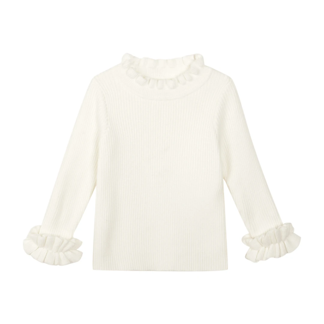 7月7日 小O宝OKids童装 木耳边打底毛衣  OPT94068E