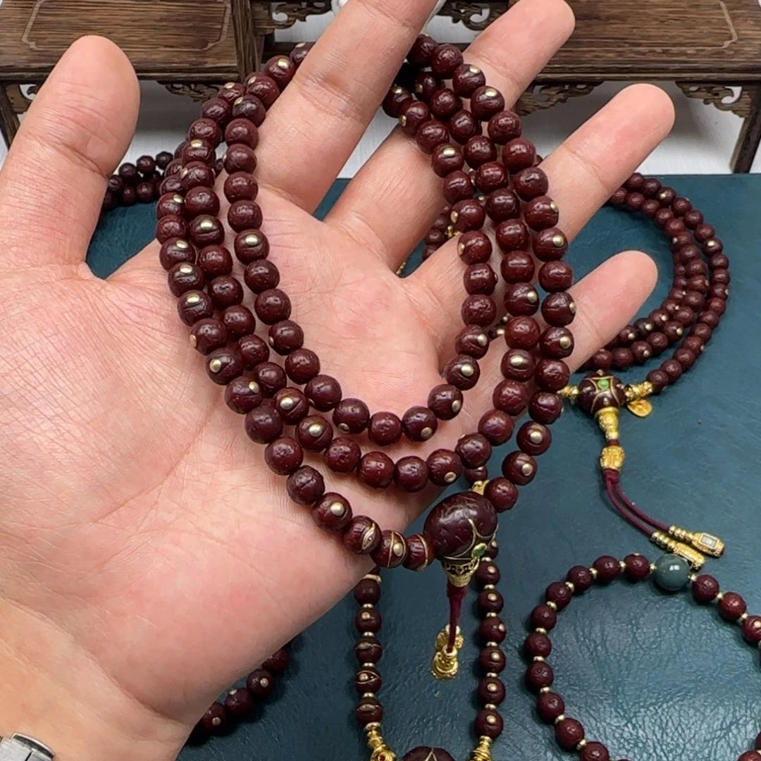 榴***芒凤眼菩提吊坠凤眼金钉108脖挂7.5四星
