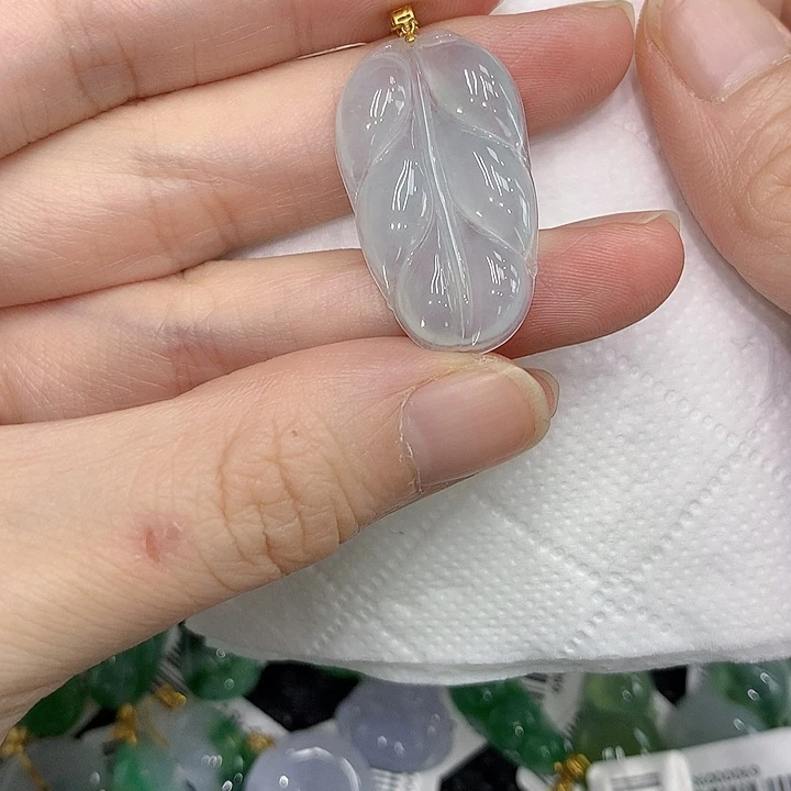 颈饰18K金镶嵌翡翠123556778999