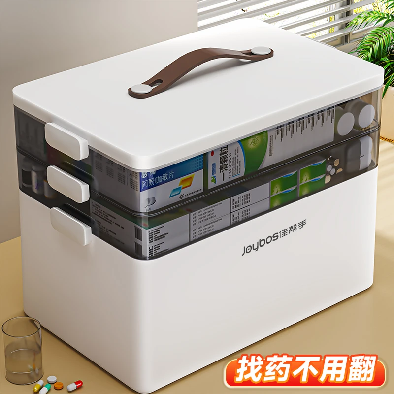 佳帮手新款医药箱家庭装多层大容量急救收纳盒医用药品药包医疗箱