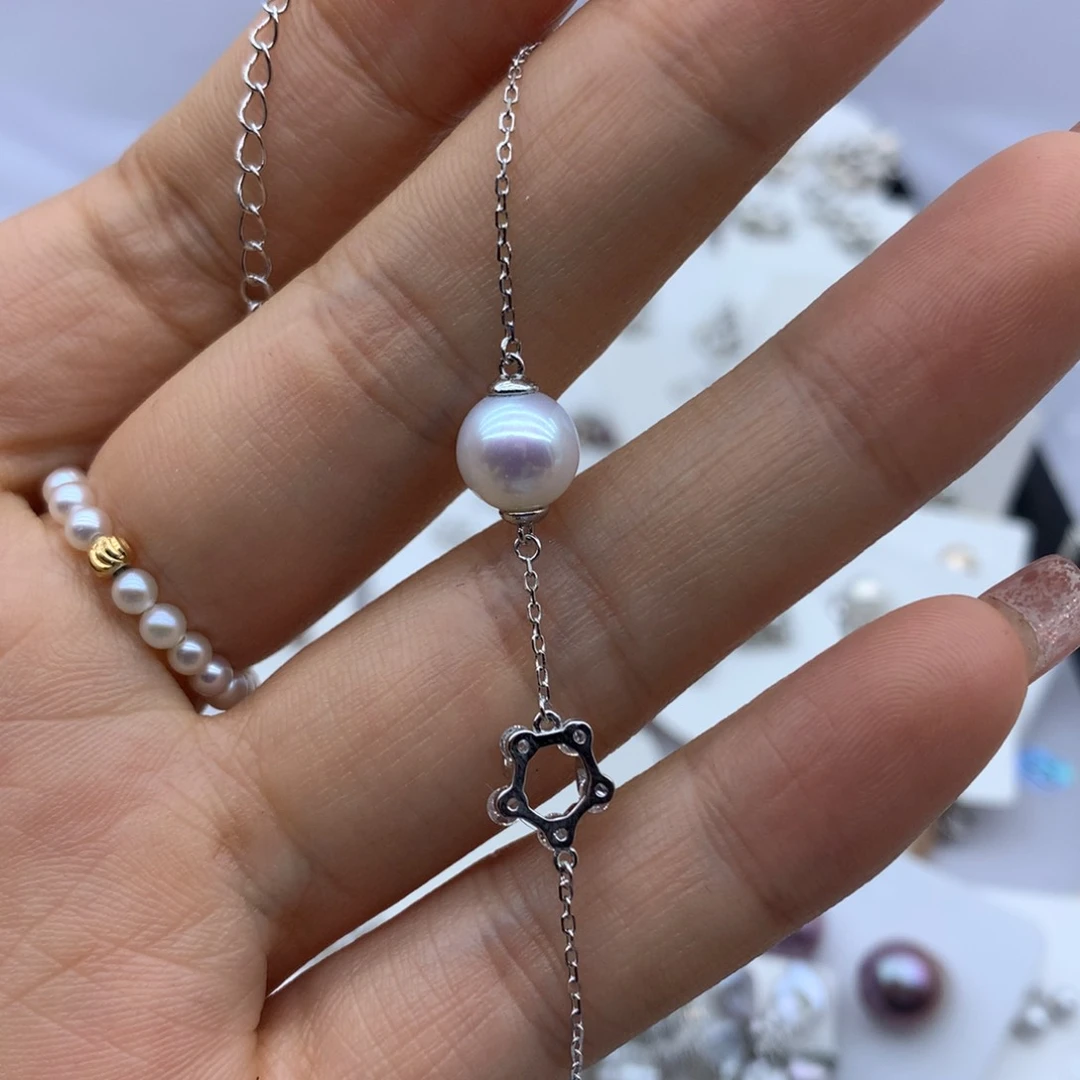 淡水珍珠手绳银S925镶嵌诗****味