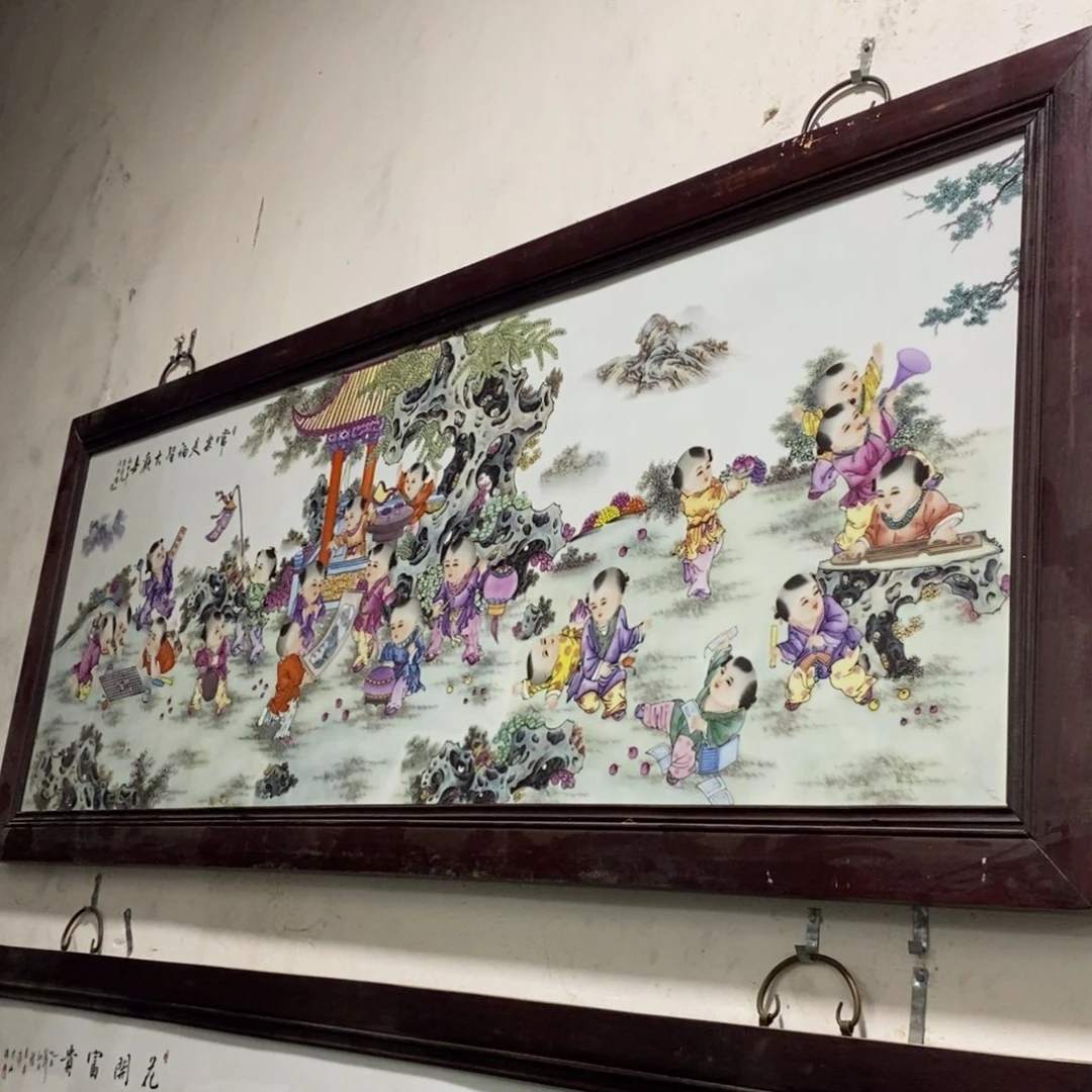 瓷片185*73 景德镇瓷板画柴窑烧制