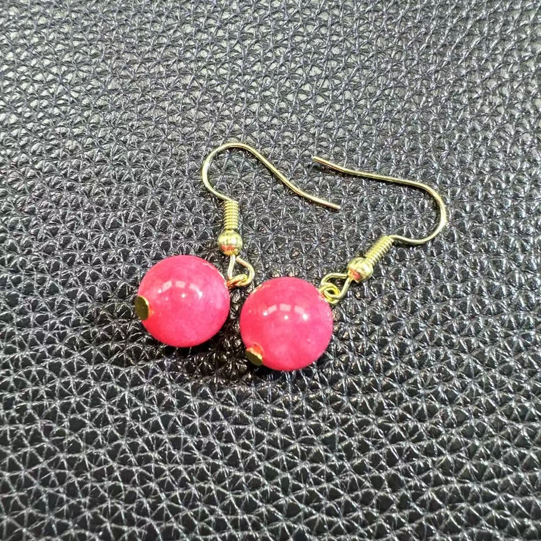 【红耳环10M】时尚百搭男女同款耳环（B591）