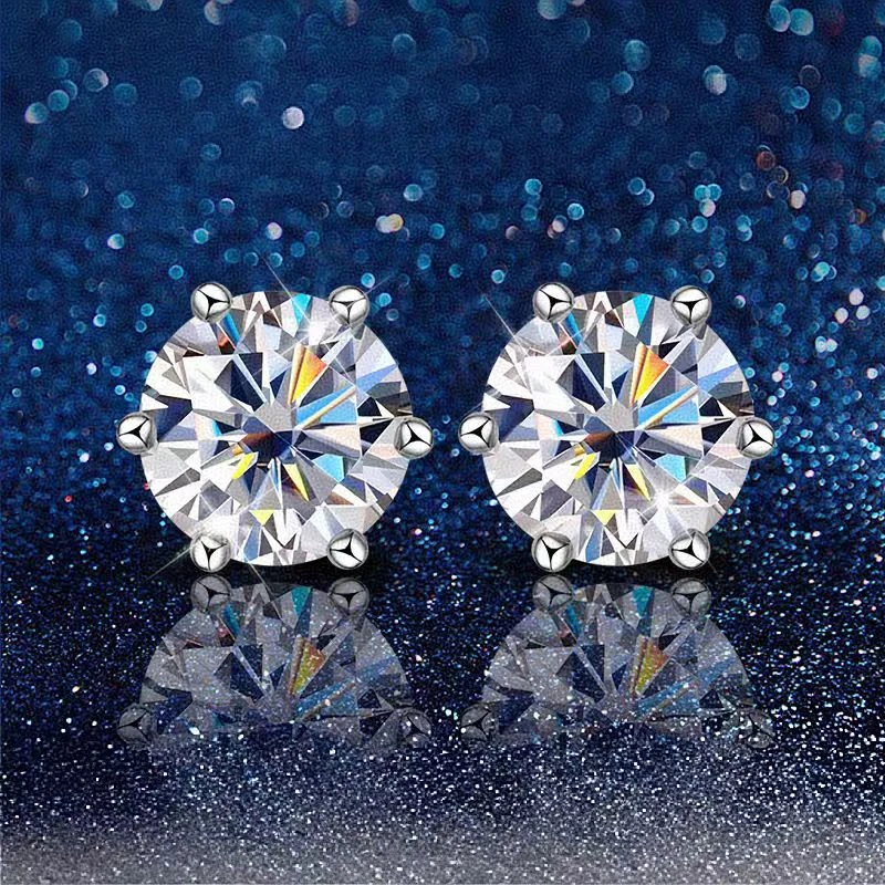 【杜美莎】高订钻石耳钉时尚气质经典