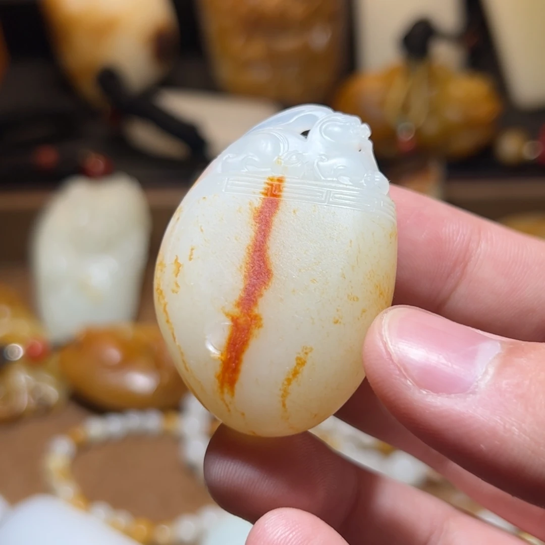 和田玉新疆未镶嵌判**鱼