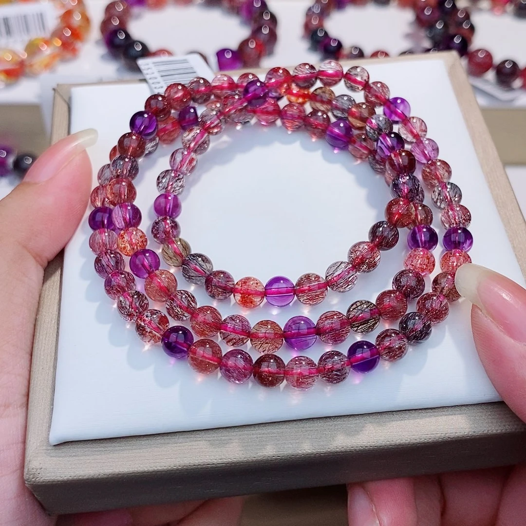 水晶手链未镶嵌黑加仑5+