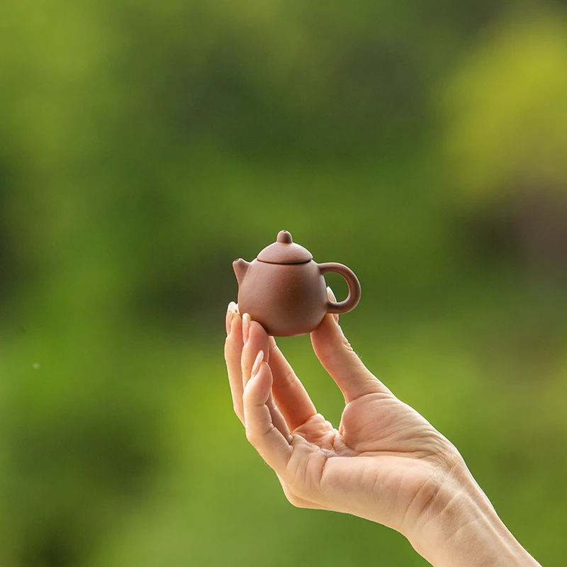 斋居 紫砂迷你小紫砂壶全手工袖珍指尖壶（X9675）