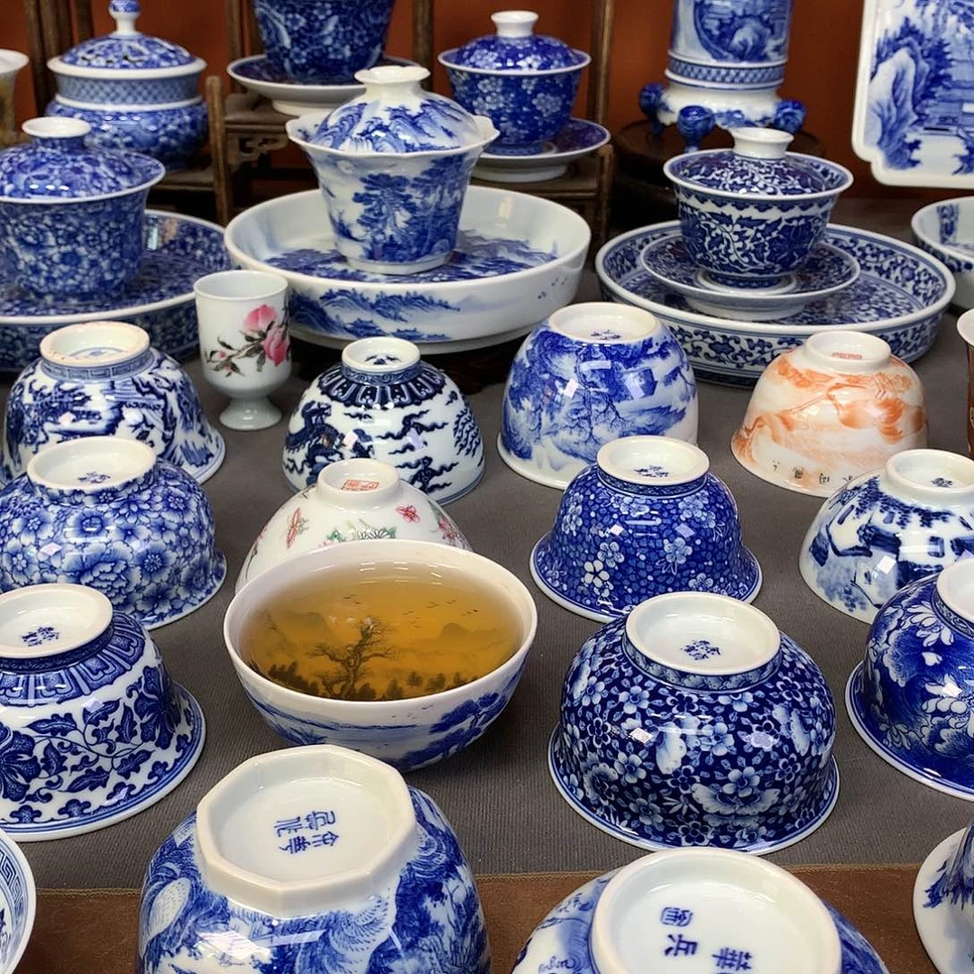 【闪购商品】瓷片海****杆景德镇陶瓷主人杯