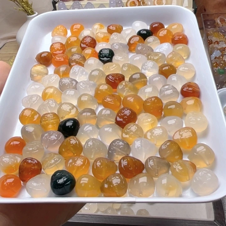 玛瑙/玉髓未镶嵌玛瑙福利七星瓢虫