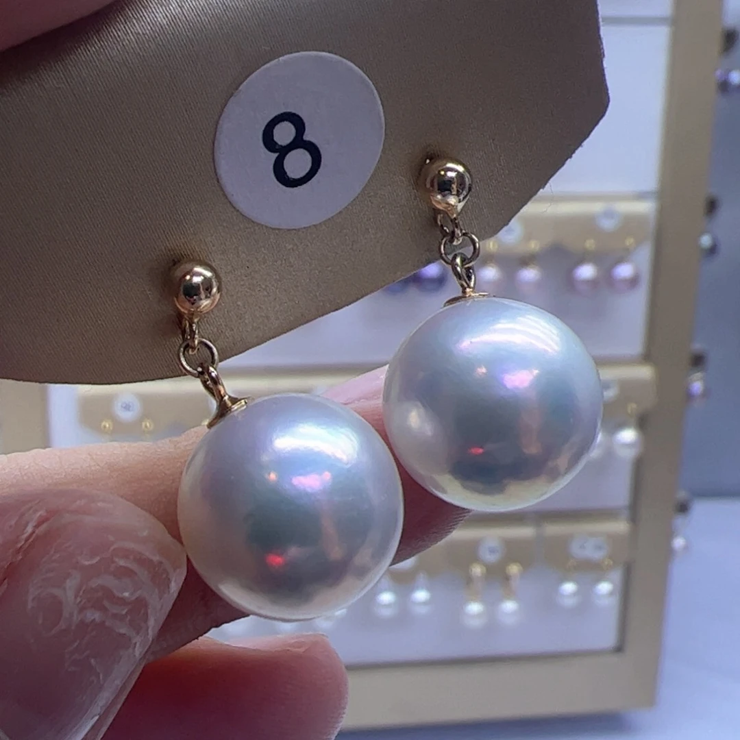 淡水珍珠耳饰银S925镶嵌