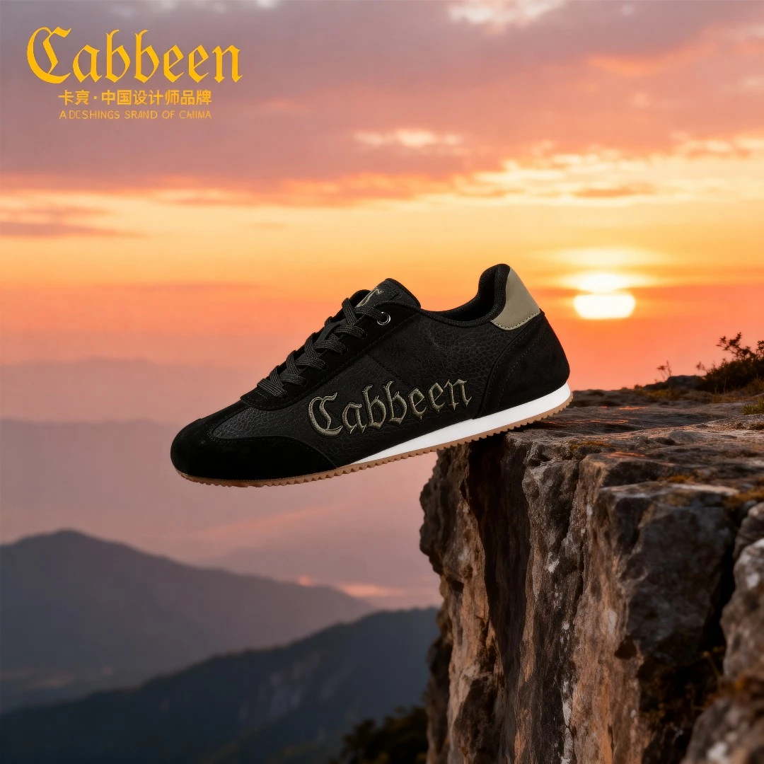 卡宾系带车缝线潮鞋休闲鞋百搭低帮潮流耐磨时尚秋季休闲德训鞋