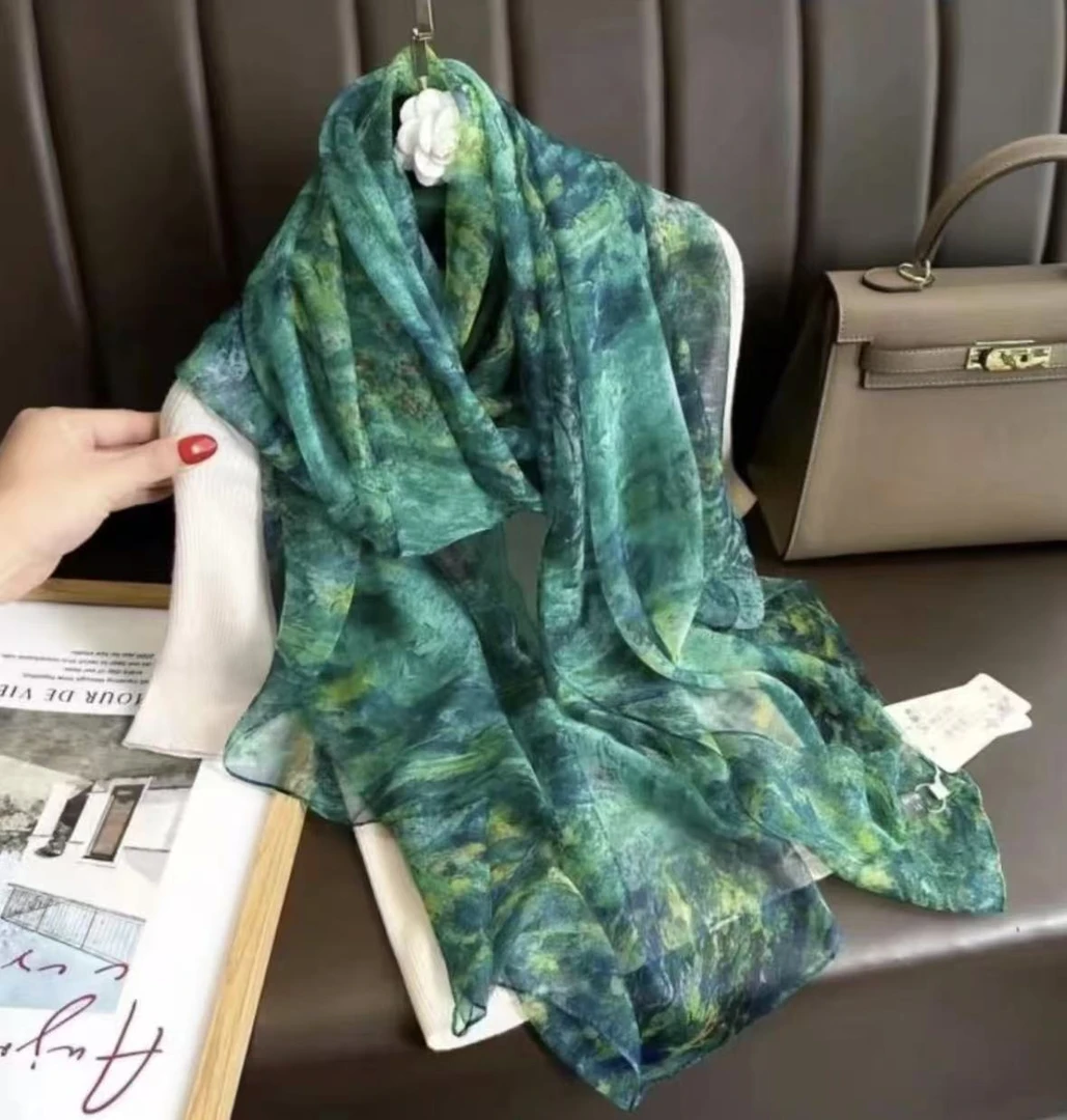 1-156 云朵纱130x180左右丝巾沙滩巾 亨利花园