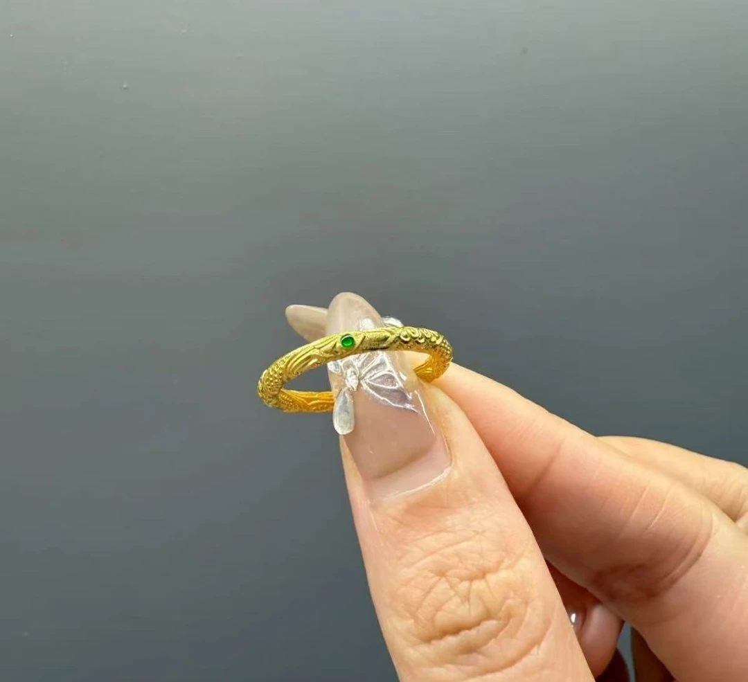 足银戒指 哪吒同款戒指素款时尚手工