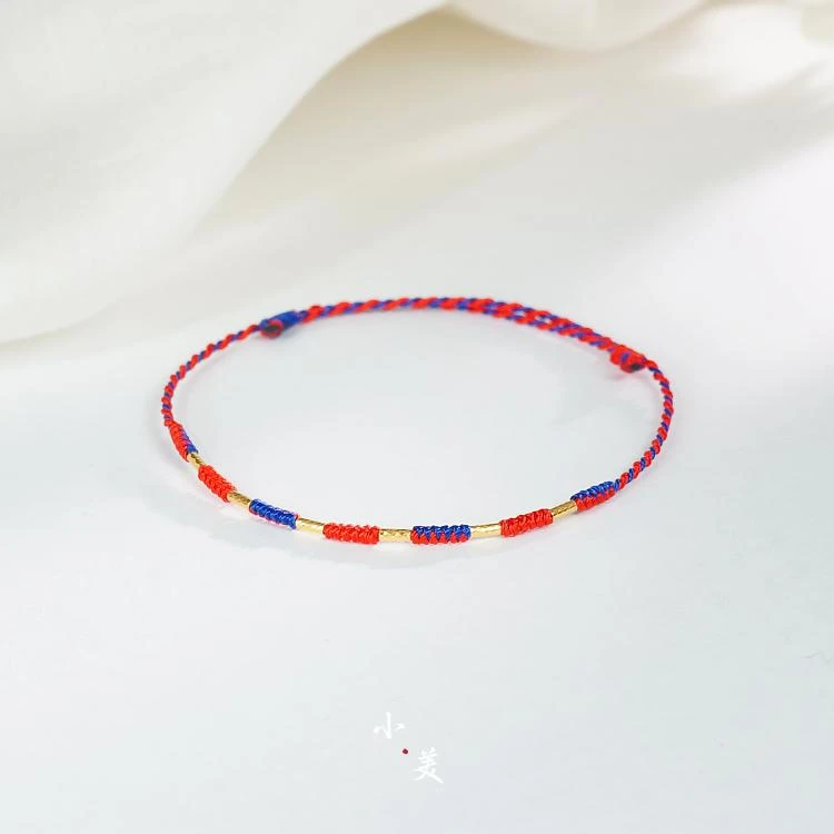 小彩绳・18K金竹节编织手绳亲子（多样性发货）G9960