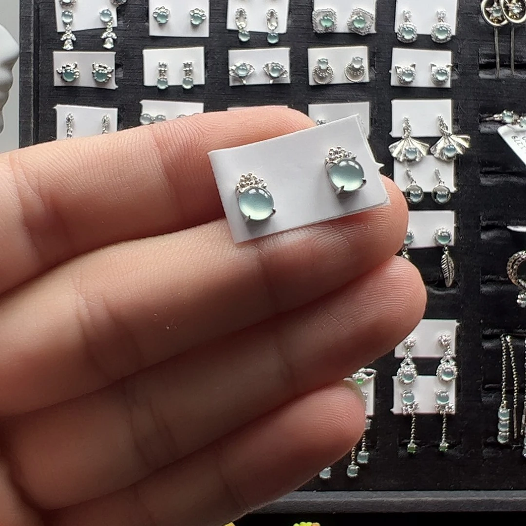 翡翠银S925镶嵌手链